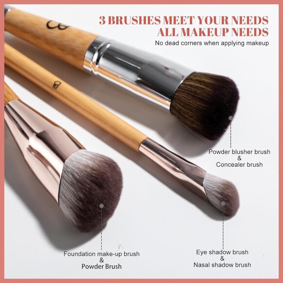 Makeup Brushes Makeup Tools Kit Premium Synthetic Powder Concealer Brush - Picture 5 of 6